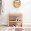 Dexmalle Natural Solid Wood Shoe Bench - 2 of 4
