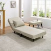 CAVINAS 3-in-1 Foldable Accent Chair Chaise Lounge with Ottoman&Adjustable Back,Convertible Chair Bed,Leisure Chair for Living Room - 2 of 4