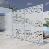 Wooakway 72"H 47"W Outdoor Metal Garden Trellis Privacy Screen Lattice Panel Indoor Room Divider - 4 of 4