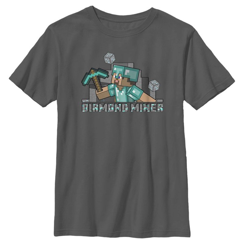Boy's Minecraft Diamond Miner T-Shirt, 1 of 5