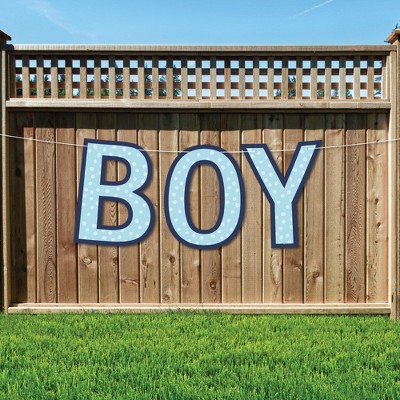 Big Dot of Happiness It’s a Boy - Large Blue Baby Shower Decorations - Boy - Outdoor Letter Banner