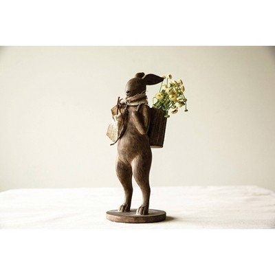 Rabbit Figurine - Brown - 3R Studios