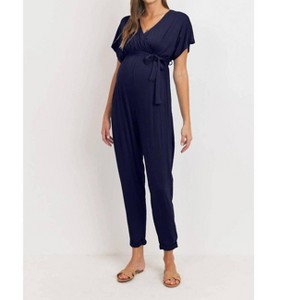 Women's Nursing Tapered Jumpsuit - Hello Miz - 1 of 3