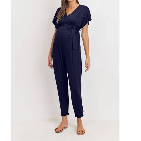 Women's Nursing Tapered Jumpsuit - Hello Miz - image 1 of 3