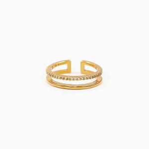 Bearfruit Jewelry Grace Double Band Adjustable Ring - 1 of 4