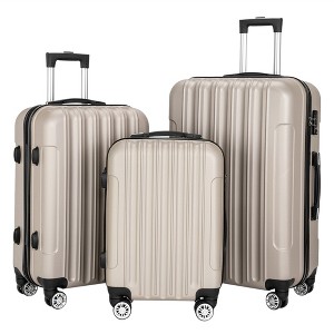 KTMBDW 3 Piece Luggage Sets, Lightweight with Spinner Wheels TSA Lock Hardside Travel Rolling Suitcases 20/24/28in for Carry On Check-in Business Trip - 1 of 4