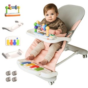 Grungis Baby Bouncer Seat Baby Bouncer Ergonomic Bouncer Seat Portable Newborn Bouncer Seat for 0-2 Years Babies - 1 of 4