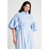 ELOQUII Women's Plus Size Balloon Sleeve Shirt Dress - 4 of 4