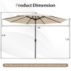 Costway 10Ft Outdoor Market Patio Table Umbrella Push Button Tilt Crank Lift Burgundy\Beige\Tan\Blue - 3 of 4