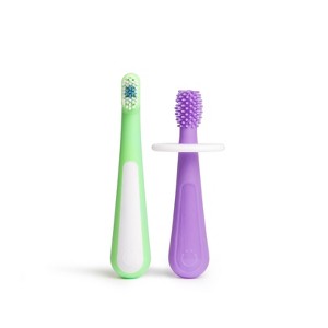 Ubbi Grow with Me 2 Stage Toothbrush Training Set, Smoothie - 1 of 4