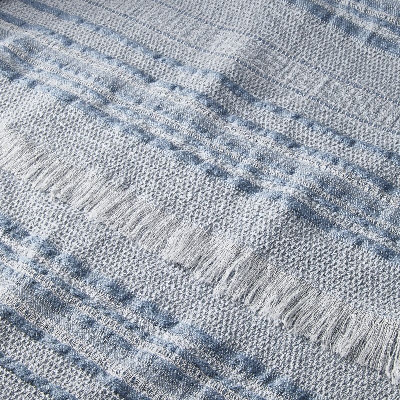 Textured Rib Stripe Dobby Throw Blanket - Hearth & Hand™ with Magnolia, 4 of 7