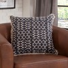 Dsvimoy Support Pillow Textured Fringed Throw Pillow with Geometric Design for Home Decor, Blue, 22"*22"*6" - 3 of 4