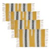 Saro Lifestyle Striped Harmony Placemat (Set of 4), 12"x18", Multicolored - 3 of 4