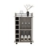 Kitchen Cart with Six Wine Cubbies and Open-top Shelf - 4 of 4