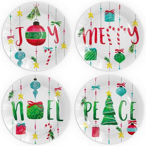 American Atelier Christmas Party Plates, Set Of 4, 8 Inch : Target