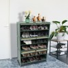 YIYIBYUS 7-Tier Shoe Rack for Entryway Solid Wood Shoe Storage Cabinet, 31in Width - 3 of 4