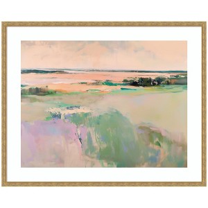 Kate and Laurel Framed Art Pastel Horizon III by Amy Lighthall, 42x34, Mila Dark Gold - 1 of 4