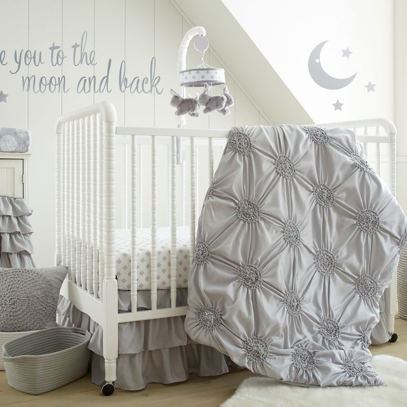 Willow 5-Piece Crib Bedding Set- Grey - Levtex Baby, 2 of 8