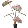 GAOMON Artificial Caladium Plants, 3.6FT Fake Artificial Potted Plants, Artificial Plants Indoor - 2 of 4