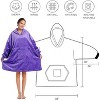 FAAYFIAN Oversized Blanket Hoodie Sweatshirt, Faux Shearlin Wearable Blanket with Sleeves & Giant Pocket, Comfy One Size Hoodie for Adults & Teens - 2 of 4