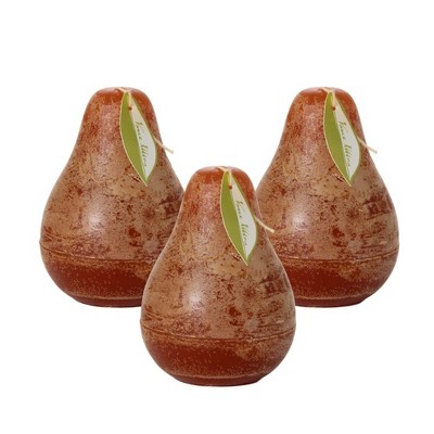 CarAmel Timber Pear Candles - Set of 3