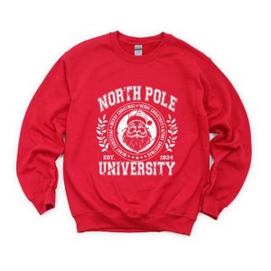 Simply Sage Market North Pole University Distressed Sweatshirt - 1 of 4
