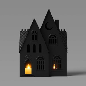 10" Large Metal House Decorative Sculpture - Hyde and EEK! Boutique™ Black - 1 of 3