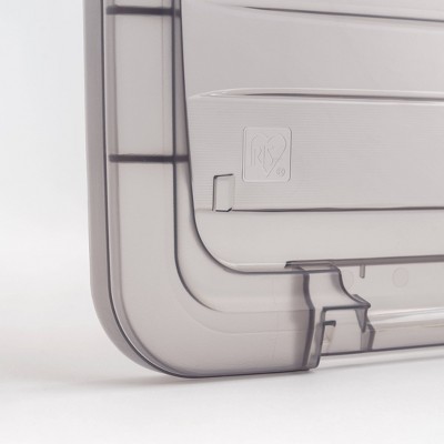 72 Quart Clear Stackable Plastic Storage Bins with Lids