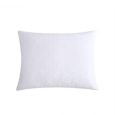 Serene Basketweave Queen Cotton Duvet Cover Set - White