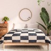 Deny Designs 3pc King Daniel Coulmann Checker 001 Graphite Comforter and Sham Set - 3 of 4