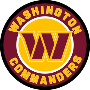 Evergreen Ultra-Thin Edgelight LED Wall Decor, Round, Washington Commanders- 23 x 23 Inches Made In USA - 1 of 4