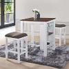 NicBex Dining Table Set for 3 Dining Room Table Set Counter Set Hanging Stool Counter Height Dining Table Set for Dining Room Small Space - 4 of 4