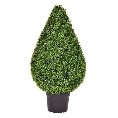 Artificial Boxwood Teardrop Shaped In Pot (UV) - Vickerman