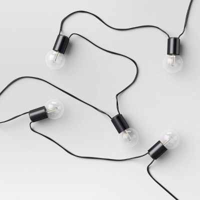 10ct LED Globe String Lights - Black Wire - Threshold™