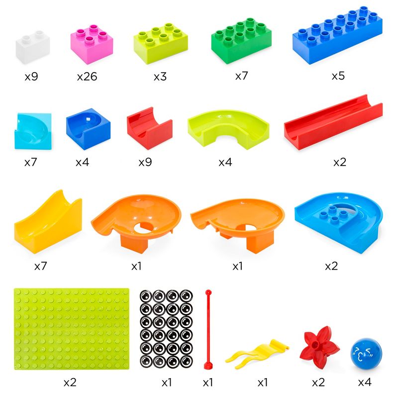 Best Choice Products 97-Piece Marble Maze Run Racetrack Puzzle Construction Game Set STEM Toy w/ 4 Balls, 5 of 7
