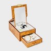 Two Drawer Mirror Burlwood Jewelry Organizer - A New Day™ Brown: MDF Storage Box with 11" Depth, 3.85" Height - 2 of 2
