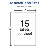 Avery No-Iron Fabric Labels, Assorted Shapes and Sizes, Washer and Dryer-Safe Waterproof Labels, Non-Printable, 150 Blank Labels Total (40726) - 3 of 4