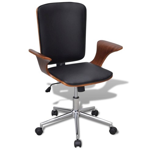 vidaXL Swivel Office Chair Bentwood with Artificial Leather Upholstery - image 1 of 4