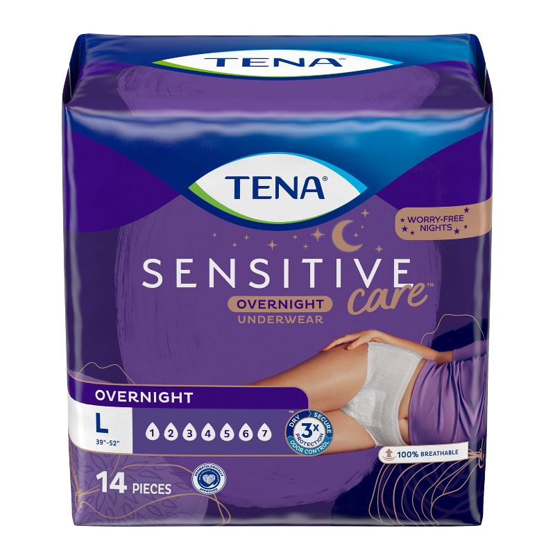 TENA Intimates for Women Incontinence & Postpartum Underwear - Overnight Absorbency, 3 of 7