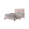 Okak All Size Charming Platform Bed with Upholstered Headboard & Beaded Design,Modern Bed Frame No Box Spring Needed - 2 of 4