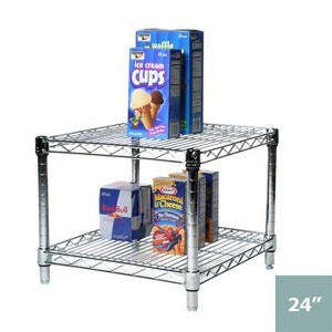 Shelving.com Chrome Wire Shelving with 2 Tier Shelves - - 1 of 4