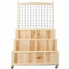 Lirago 31.5"L x 24.2" W x 53"H3-Tier Raised Garden Bed with Trellis Vertical Planter Box - 2 of 4