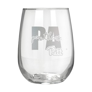NCAA Pitt Panthers The Vino Stemless 17oz Wine Glass - Clear - 1 of 2