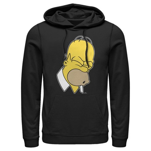 Men s The Simpsons Doh Homer Pull Over Hoodie Black Medium