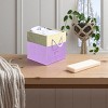 SEVOBAL 4pc Fabric Storage Cubes Organizer Heavy Duty Cube Storage Bin Clothes Storage Box Closet Baskets in Shelves Home, Purple, 3.12"*11.7"*11.7" - 4 of 4