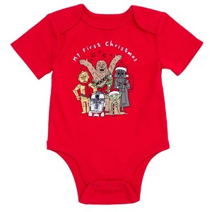 Star Wars Baby Girls Short Sleeve Bodysuit Newborn to Infant - 1 of 4