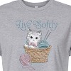 Women's - Instant Message - Live Softly Cropped Graphic T-Shirt - 2 of 4