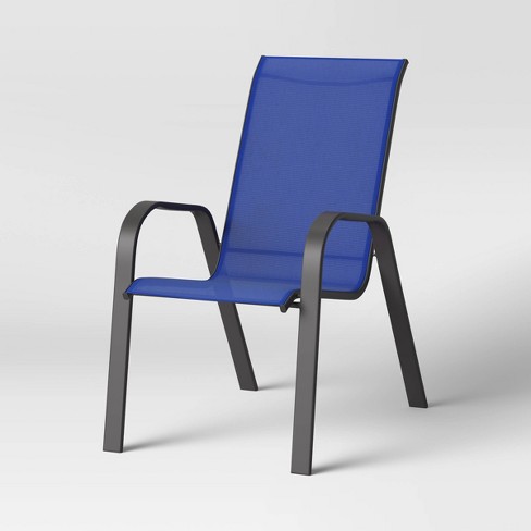 Sling Stacking Patio Chair - Blue - Room Essentials™ : Target