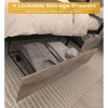 TOAOTBNBO Modern Bed with Storage Headboard, Twin Bed Frame with Charging Station, Comfortable Platform Bed with 4 Drawers, Gray Wash - 3 of 4
