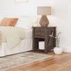 KWPZQEB Farmhouse Nightstand, Side Tables with Drawer & Open Compartment, Wood End Table for Bedroom, Living Room - 4 of 4